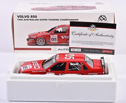 VOLVO: A limited edition 1:18 scale Autoart Volvo 850 Sedan as race by Brock in 1996 Australian Super Touring Championship, #05, with COA numbered 462/2052, in fitted box (SALEROOM NOTICE)