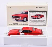 CHRYSLER: A limited edition 1:18 scale Autoart Chrysler Charger, red, #05, 2005 Australian Historic Touring Car Series, with COA numbered 754/2005, in fitted box