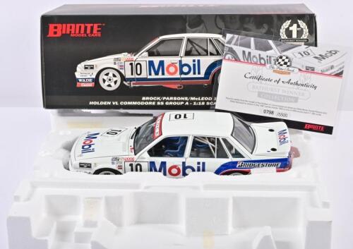 COMMODORE: A 1:18 scale Biante Holden VL Commodore SS group A as race by Brock/Parson/McLeod in 1987 James Hardie 1000 winner, with COA numbered 798/5500, in fitted box
