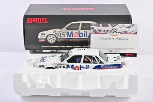 COMMODORE: A limited edition 1:18 scale Biante Holden VL Commodore SS group A as race by Brock/Parson in 1987 James Hardie 1000, with COA numbered 1691/5000, in fitted box