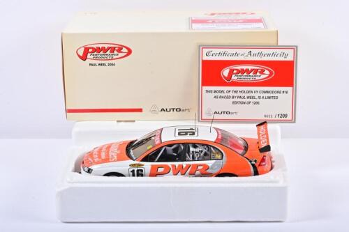 PAUL WEEL: A limited edition 1:18 scale PWR performance products Holden VY Commodore as raced by Paul Weel 2004, #16, with COA 11/1200, in fitted box (SALEROOM NOTICE)