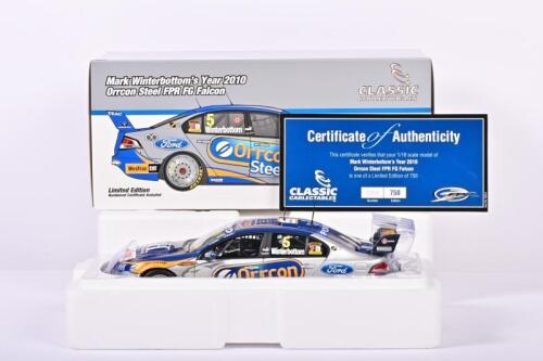 FALCON: A limited edition 1:18 scale Classic Carlectables Ford Falcon FG as raced by Mark Winterbottom in 2010 Orrcon Steel FPR, #5, with COA numbered 244/750, in double fitted box