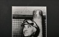 TARUFFI: A framed collage of Piero Taruffi related items. Taruffi signed Italian First Day Envelope & Driver picture - 4