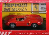 MONZA: Two 1:43 scale MODEL BEST Ferrari Monza models. Ferrari 750 MONZA, "SPA 55" (9049) & Ferrari 860 MONZA, "PROVA 56" (9051) - 2