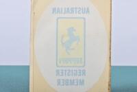 AUSTRALIAN FERRARI REGISTER: An original unused 1980's 'AUSTRALIAN Ferrari REGISTER MEMBER" reverse glass sticker - 2
