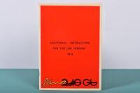 DINO: 1974 Ferrari Dino 246 GT instruction book for USA version.