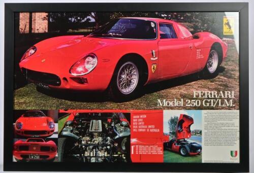 250LM / DAVID McKAY: A 'FERRARI Model 250 GT/LM.' poster as produced by Scuderia Veloce Motors Pty. Ltd. Framed and glazed