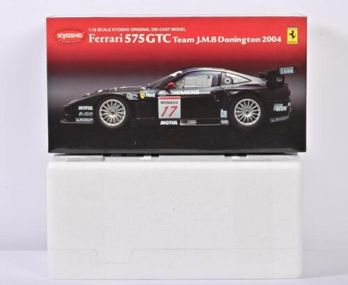 575 GTC: A 1:18 scale Kyosho Ferrari 575 GTC, Team J.M.B Donington 2004 (No.08393C)
