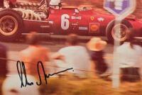 AMON: A three colour picture set relating to Chris Amon. Ferrari 312 pictures signed by Chris Amon. Signatures via direct Chris Amon email correspondence - 2