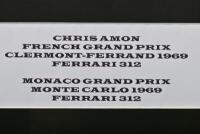 AMON: A three colour picture set relating to Chris Amon. Ferrari 312 pictures signed by Chris Amon. Signatures via direct Chris Amon email correspondence - 5