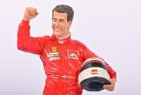MICHAEL SCHUMACHER: A 1:9 scale limited edition (2433/5000) cold cast porcelain resin figure of Michael Schumacher sculpted by Paul Szeiler for Endurance Ltd, on wooden base with engraved plaque, NIB and accompanied by a COA from The Art of Sport, 22cm hi - 3