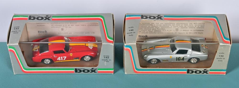 250 GT/250 TDF: Two MODEL box 1:43 scale Ferrari models. FERRARI