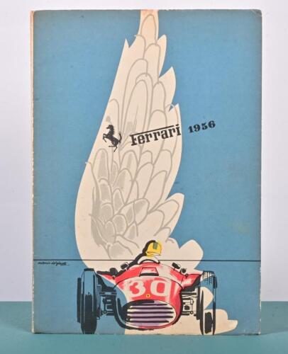 1956 YEARBOOK: A highly sought after 1956 edition of the Ferrari yearbook. Yearbook signed by Castellotti, Collins, Cortese, Musso, Picard, Trintignant and the very rare signature of Wolfgang von Trips