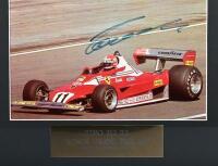 LAUDA: A tri-picture set of Niki Lauda and associated Ferrari racing cars. Ferrari 312T & 312 T2 pictures signed by Niki Lauda - 6