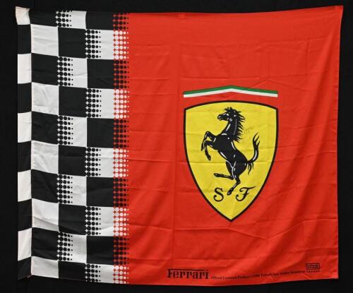 F1: A large Scuderia Ferrari flag. Mika Salo signature
