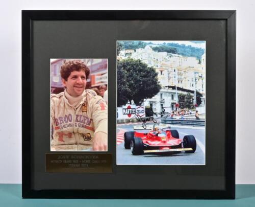 SCHECKTER: A colour picture Jody Scheckter set. Ferrari 312T4 picture signed by Jody Scheckter