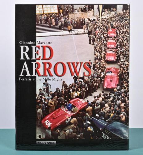 MILLE MIGLIA: 'RED ARROWS - Ferrari's at the Mille Miglia' book, hardcover, authored by Giannino Marzotto
