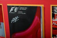 CANADIAN GRAND PRIX: A superb colour picture collage from the 2004 Canadian Grand Prix featuring window mounted pictures of the winning Ferrari F2004 and Ferrari team. With centrally mounted 'GRAND PRIX DU CANADA, MONTREAL 11-12-13 JUIN 2004' Official Pro - 4