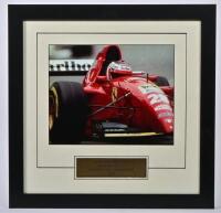 BERGER: A colour picture of Gerhard Berger driving a Ferrari 412 T2 at the 1995 Australian Grand Prix. Gerhard Berger signature