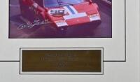 FACETTI: A colour picture of Carlo Facetti driving a Ferrari 365 GTB/4 at Le Mans 1972. Carlo Facetti signature - 3