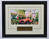 MARZOTTO: A colour print of Giannino Marzotto in a Ferrari 340MM Vignale Spyder Mille Miglia 1953. Giannino Marzotto signature