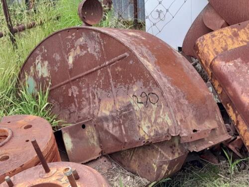 Two Oliver mud guards