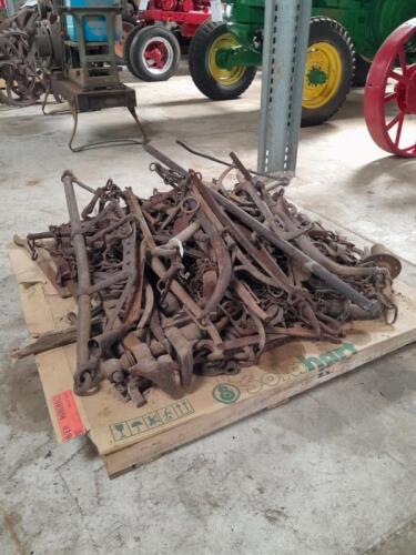A collection of horse related equipment