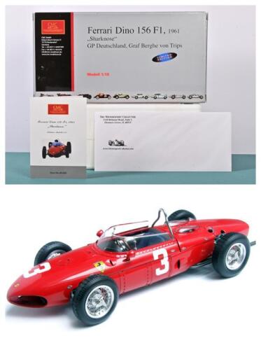 DINO 156: A Limited Edition 1:18 scale CMC Ferrari Dino 156 F1, 1961 "Sharknose" GP Deutschland, Graf Berghe von Trips (M-069). Model still sealed in inner polystyrene packaging