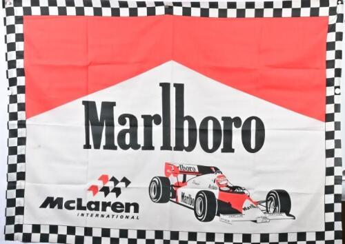 McLAREN: A 'Marlboro' McLaren International cloth Formula 1 flag. Circa 1980's
