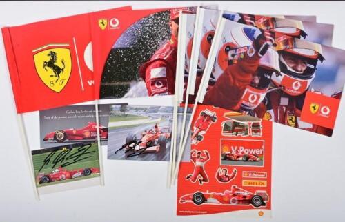 SCHUMACHER: A collection of Michael Schumacher and Ferrari related items. Michael Schumacher signatures
