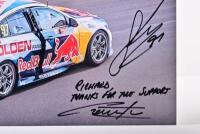 SUPERCARS: Three items from the 2020 SUPERCHEAP AUTO BATHURST 1000. Photographs and Official Program signed by Shane Van Gisbergen and Garth Tander - 2