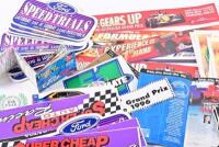 MOTOR RACING STICKERS: A large quantity of motor racing stickers relating to Australian motor sport. Australian Formula 1, Bathurst, Geelong Speed Trials stickers - 2