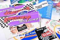 MOTOR RACING STICKERS: A large quantity of motor racing stickers relating to Australian motor sport. Australian Formula 1, Bathurst, Geelong Speed Trials stickers - 5