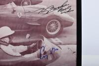 SILVERSTONE: An interesting picture depicting the front starters for the 1959 DAILY EXPRESS INTERNATIONAL TROPHY, SILVERSTONE Grand Prix. Signed by Sir Jack Brabham, Roy Salvadori, Tony Brooks, Stirling Moss - 3