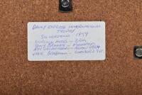 SILVERSTONE: An interesting picture depicting the front starters for the 1959 DAILY EXPRESS INTERNATIONAL TROPHY, SILVERSTONE Grand Prix. Signed by Sir Jack Brabham, Roy Salvadori, Tony Brooks, Stirling Moss - 5
