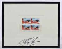 SCHUMACHER: A Hungarian set of four stamps depicting Michael Schumacher. Michael Schumacher signature