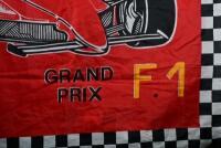 FERRARI: A 'FORZA FERRARI Turbo GRAND PRIX F1' cloth flag. Circa 1980's - 4