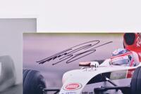 SALO: Three colour pictures of Mika Salo racing a BAR Honda at various Grand Prix's from 2004 and 2005. Mika Salo signatures - 2