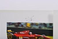 FERRARI: Two colour images of Ferrari F1 cars from the 1990's. Jean Alesi & Nicola Larini signatures - 3