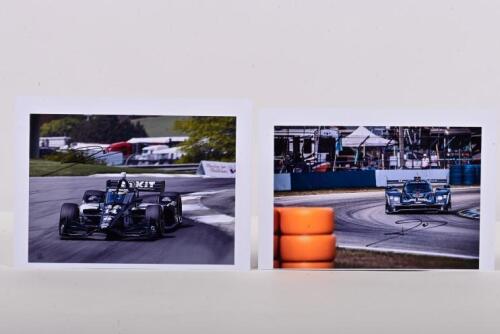 BOURDAIS: Two colour pictures of Sebastien Bourdais in various racing cars from 2021. Sebastien Bourdais signatures