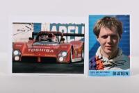 VAN DE POELE: Two Eric Van De Poele related items. Driver picture card & Ferrari 333SP colour picture. Eric Van De Poele signatures