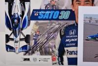 SATO: Five Takuma Sato signed Rahal Letterman Lanigan Racing IndyCar pictures and driver profile card - 4