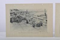 TALBOT: Two cardboard 1948-1951 Talbot-Lago T-26C 6CYL 4483 CC pictures. Peter Tucker signatures - 2