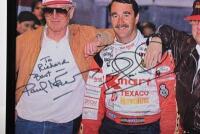 MANSELL: A colour picture signed by Nigel Mansell, Paul Newman and Carl Haas from Indy Car - 2
