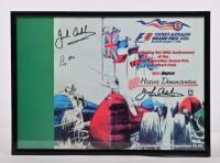 BRABHAM/MOSS: A framed Official Programme from the 'F1 FOSTER'S AUSTRALIAN GRAND PRIX 2006, MELBOURNE 30 MARCH - 2 APRIL - Celebrating the 50th Anniversary of the 1956 Australian Grand Prix at Albert Park' Commemorative Programme, cover signed by Sir Jack