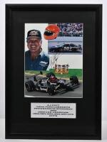 FOYT: A colour picture collage of A.J.Foyt racing. Collage signed by A.J.Foyt
