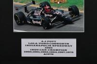 FOYT: A colour picture collage of A.J.Foyt racing. Collage signed by A.J.Foyt - 2