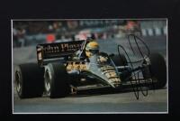 SENNA: A three colour picture collage of Ayrton Senna at the Australian Grand Prix 1986, Adelaide. Ayrton Senna signature - 2