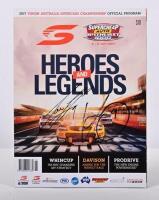 BATHURST: A 'SUPERCHEAP AUTO BATHURST 1000, 5 - 8 OCT 2017' Official Program. Front cover signed by 2017 Bathurst 1000 winners Dave Reynolds and Luke Youlden