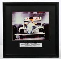 BOUTSEN: A colour picture of Thierry Boutsen racing the Williams FW13B-RENAULT at the Australian Grand Prix, Adelaide 1990. Thierry Boutsen signature